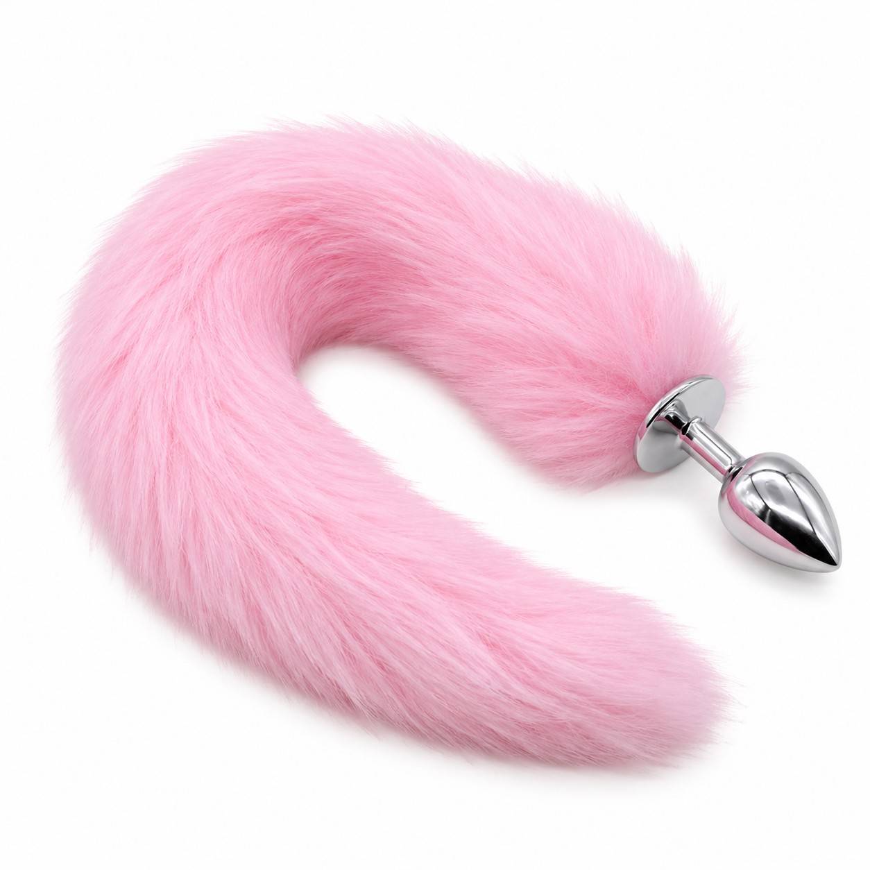 Đuôi Cáo Cosplay Hồng Có Sẵn Đầu Đút Inox Nhiều Size