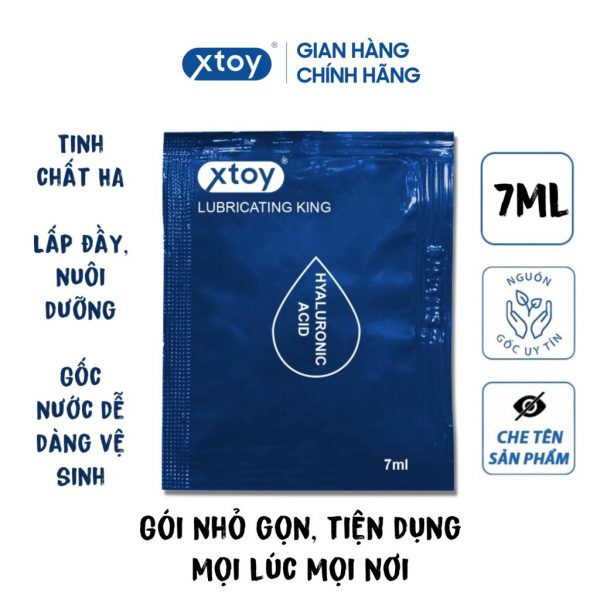 Gel Bôi Trơn XTOY LUBRICATING KING không mùi, gốc nước, dạng gói tiện dụng 7ML