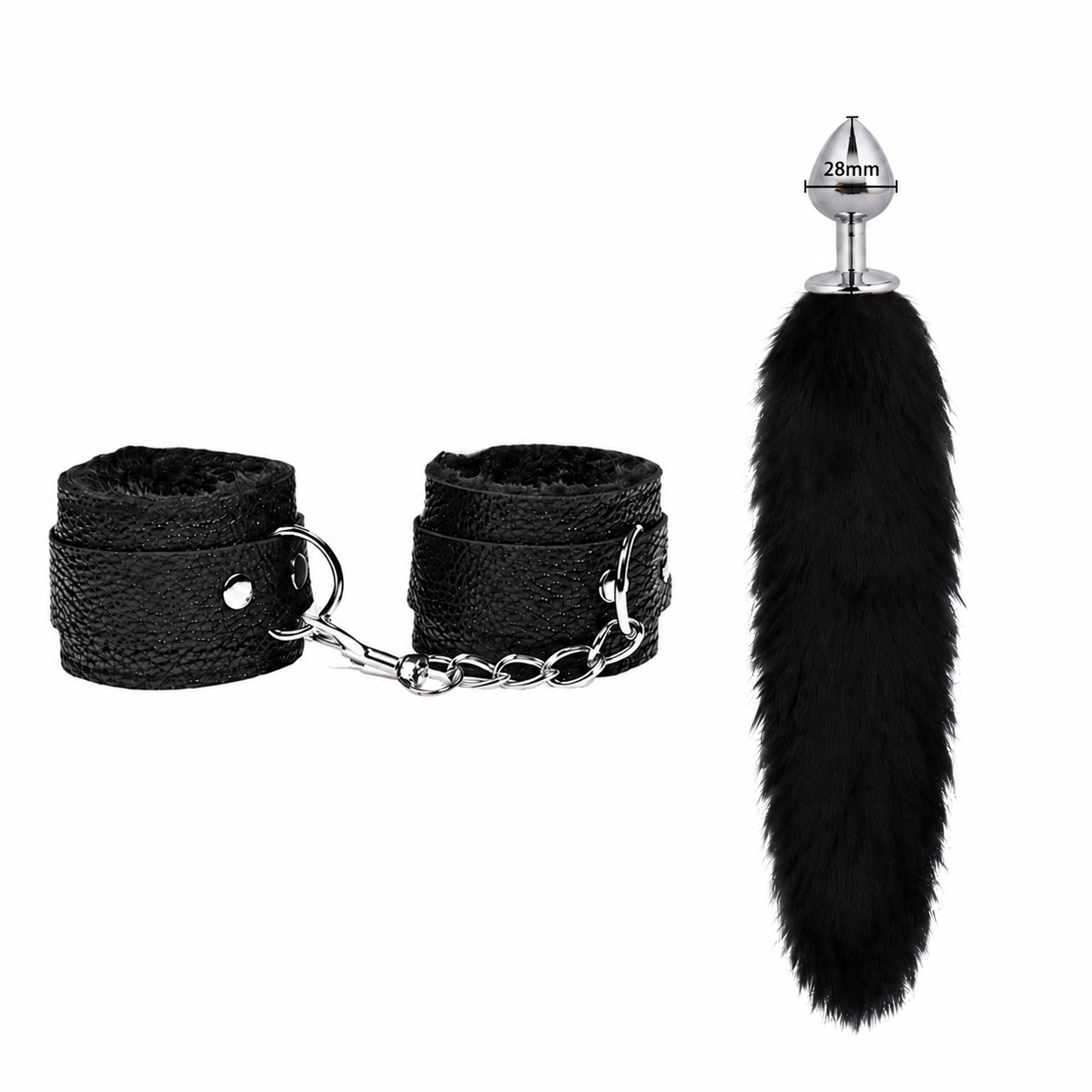 Set 2 Món Đuôi Cáo & Còng Tay Cosplay