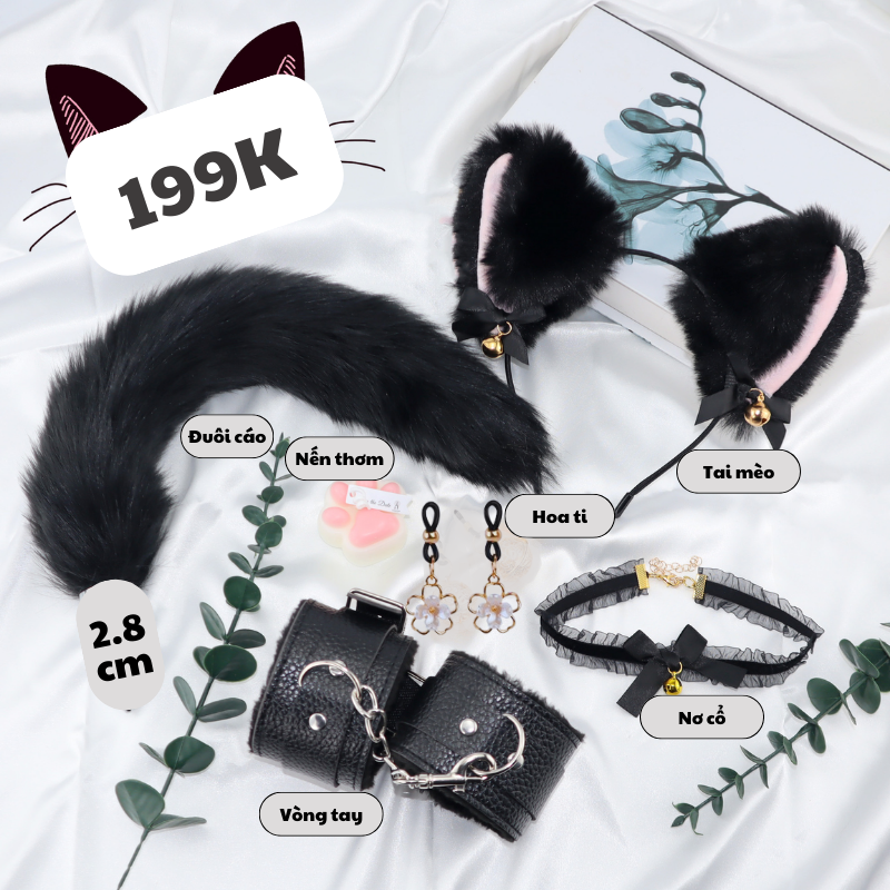 [Ảnh thật] Sextoy Đuôi cáo cosplay có đầu đút, Butt plug dài đủ màu kích thích hậu môn nhiều màu