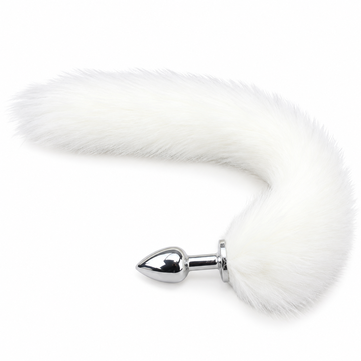 Đuôi Cáo Cosplay Màu Trắng Đầu Inox Hậu Môn Nhiều Kích Thước
